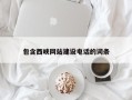 晋城包含西峡网站建设电话的词条